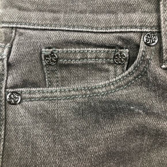 Tory Burch Cat’s Meow Black Flare Denim Jeans 23 - Picture 9 of 12